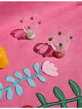 Laetitia Rouget Dotty Orchid glass tumbler, imported from the UK