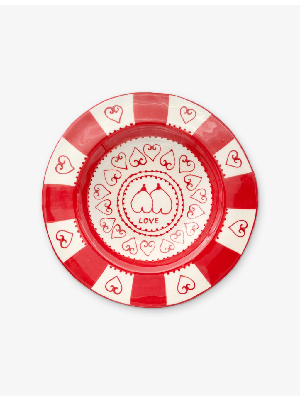 Laetitia Rouget Amour stoneware dinner plate 26cm, imported from the UK