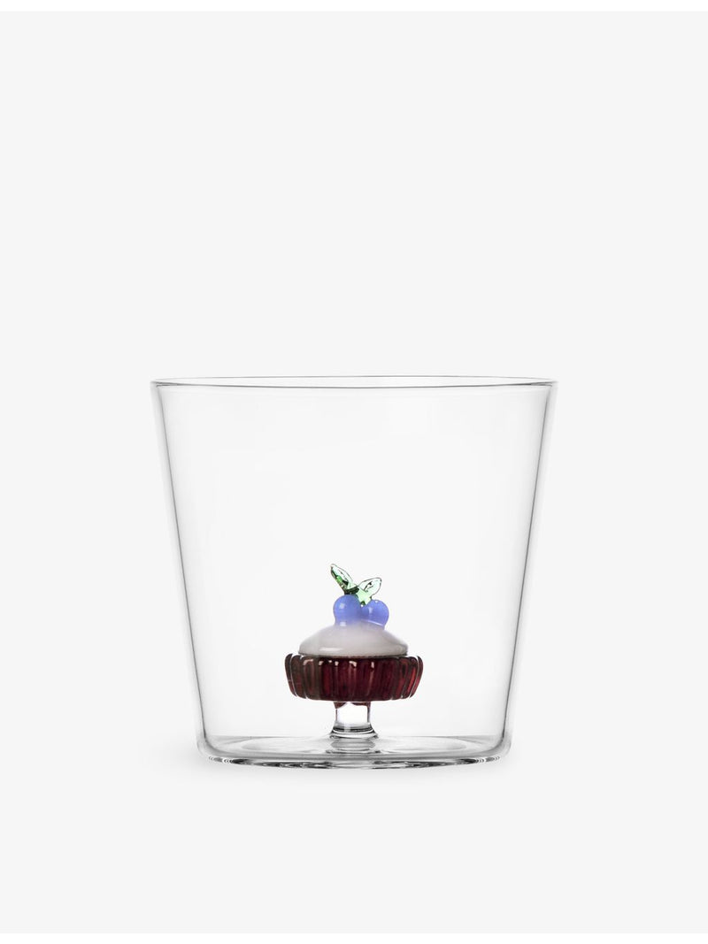 Ichendorf glass tumbler blueberry cake design 350ml, imported from the UK