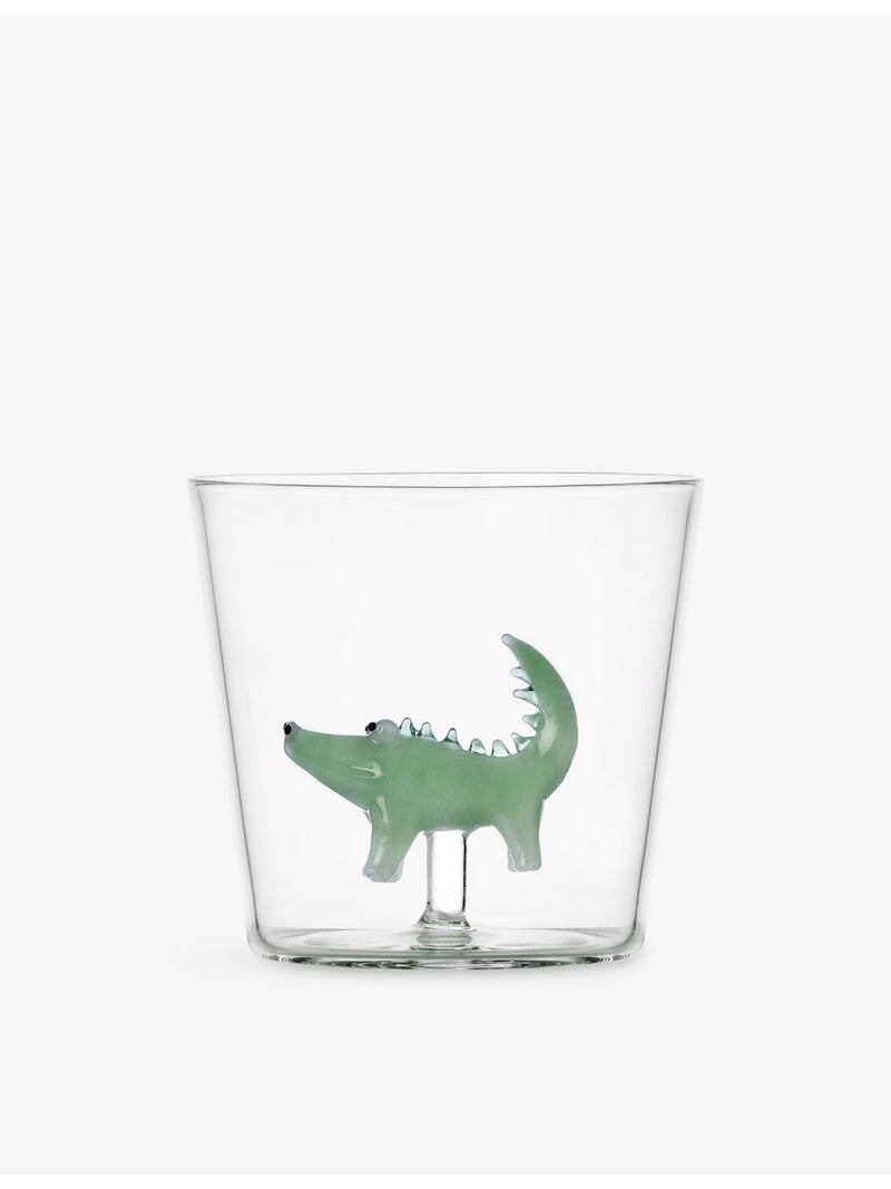 Ichendorf Savannah crocodile glass tumbler 350ml, imported from the UK