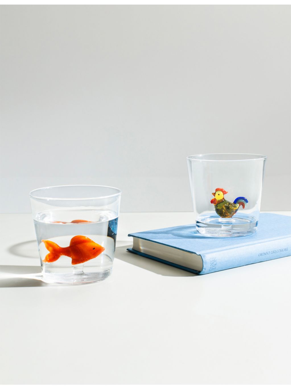 Ichendorf rooster glass tumbler 8cm (British brand)