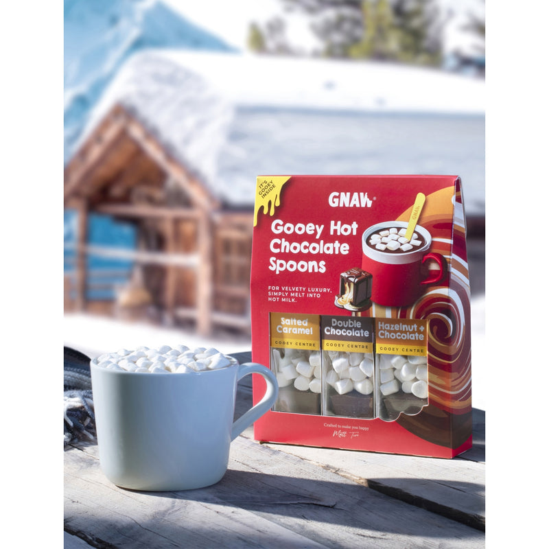 GNAW trio hot chocolate spoons gift set 120g, imported from the UK