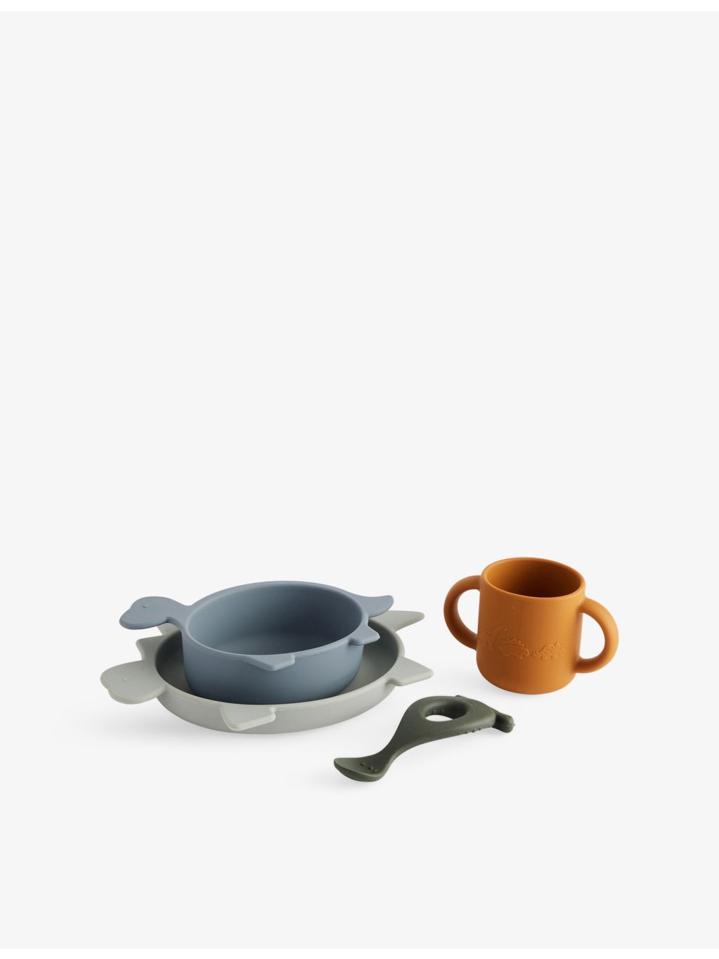 Liewood Vivi Dino silicone tableware four-piece set, UK version