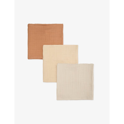 selfridges Liewood Lewis Textured Cotton Muslin Squares 65cm Set of Three- Buy online at McGrocer