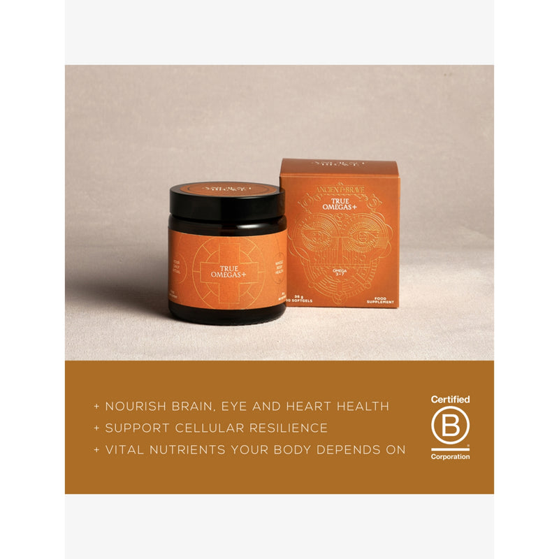 Ancient + Brave True Omega+ supplement jar 0.191kg, imported from the UK