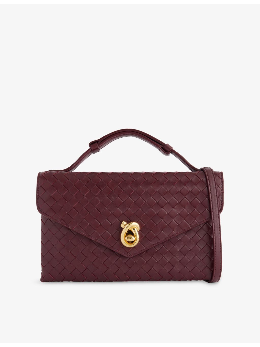 Bottega Veneta Knot leather shoulder bag 25cm (British brand)