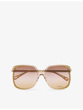 Chloé square-frame acetate sunglasses, imported from the UK