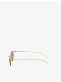 Giorgio Armani AR6175 butterfly-frame metal sunglasses 5cm lens - British product