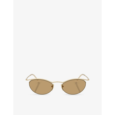 selfridges Giorgio Armani AR6175 Butterfly-Frame Metal Sunglasses- Buy online at McGrocer