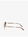 Giorgio Armani AR6177 round metal sunglasses, UK version