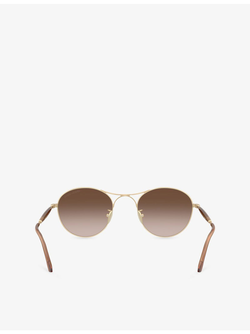 Giorgio Armani AR6177 round metal sunglasses, UK version
