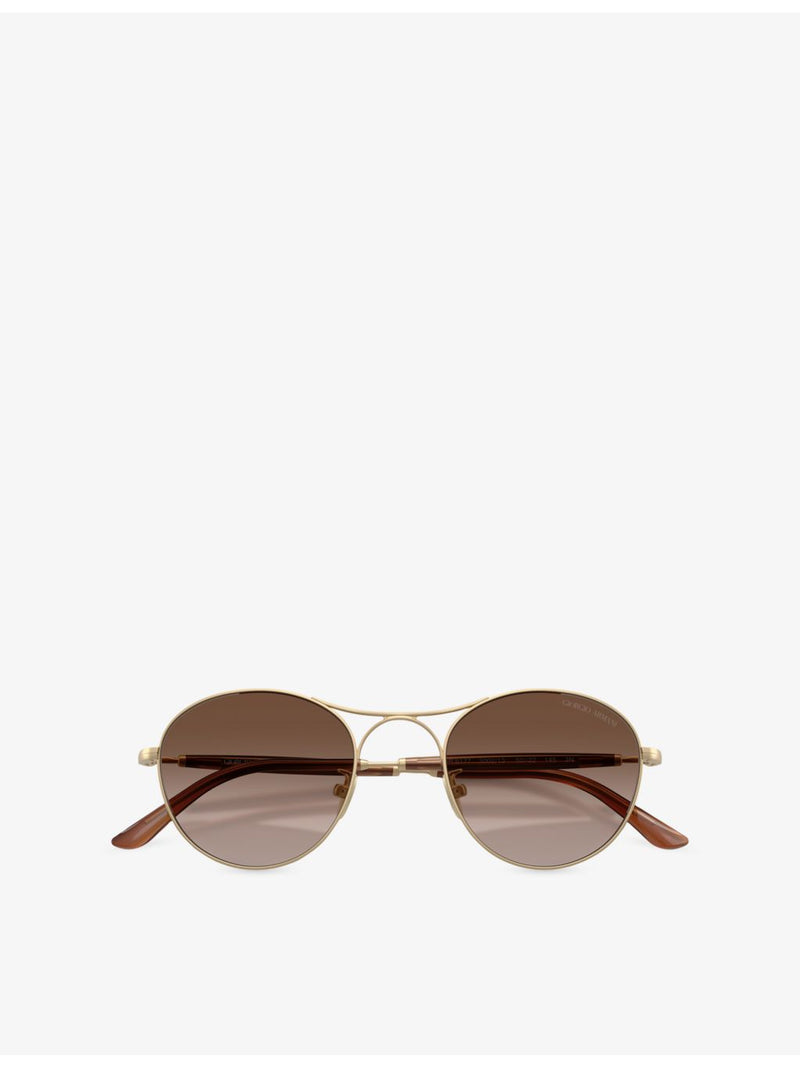 Giorgio Armani AR6177 round metal sunglasses, UK version