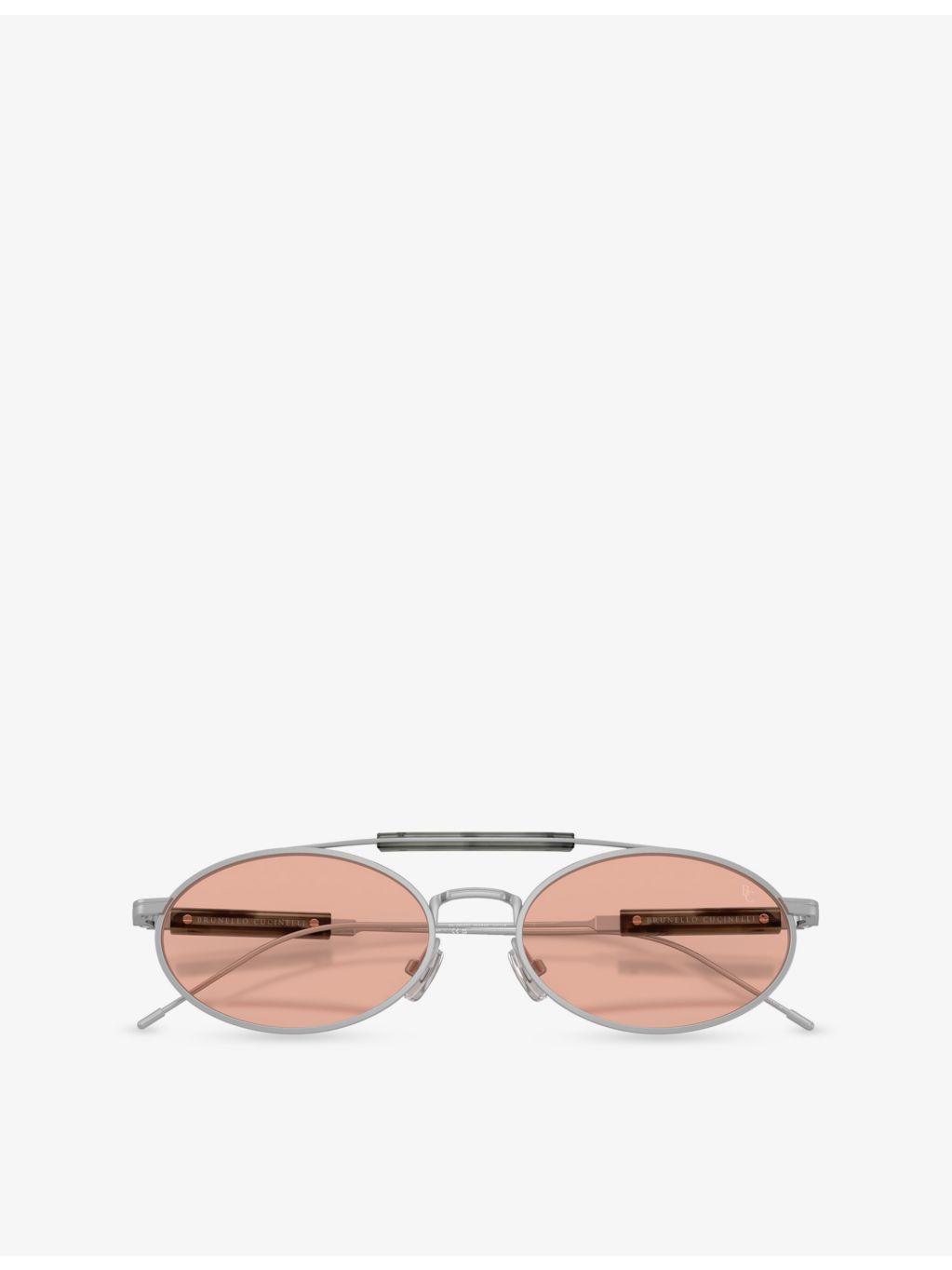 Brunello Cucinelli oval metal sunglasses BC2013ST (British brand)