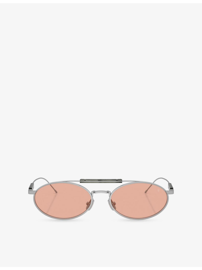 Brunello Cucinelli oval metal sunglasses BC2013ST (British brand)