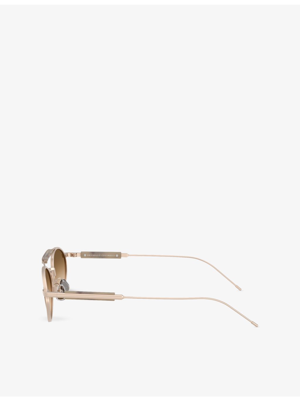 Brunello Cucinelli oval-frame metal sunglasses (British brand)