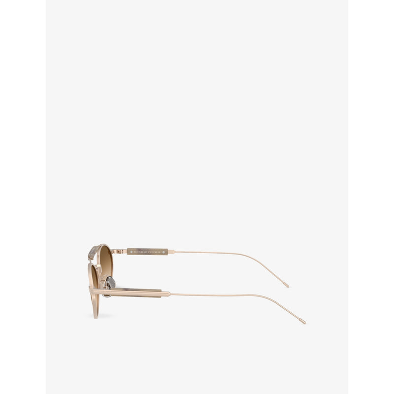 Brunello Cucinelli oval-frame metal sunglasses (British brand)