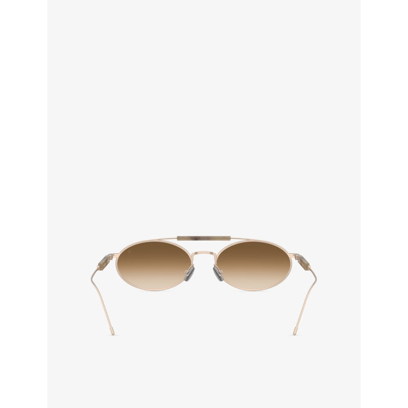 Brunello Cucinelli oval-frame metal sunglasses (British brand)