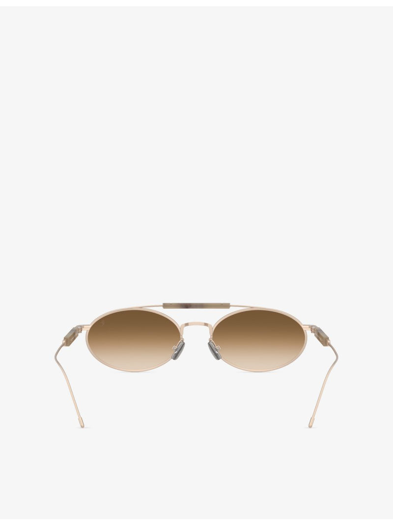 Brunello Cucinelli oval-frame metal sunglasses (British brand)
