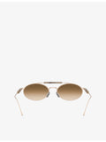 Brunello Cucinelli oval-frame metal sunglasses (British brand)