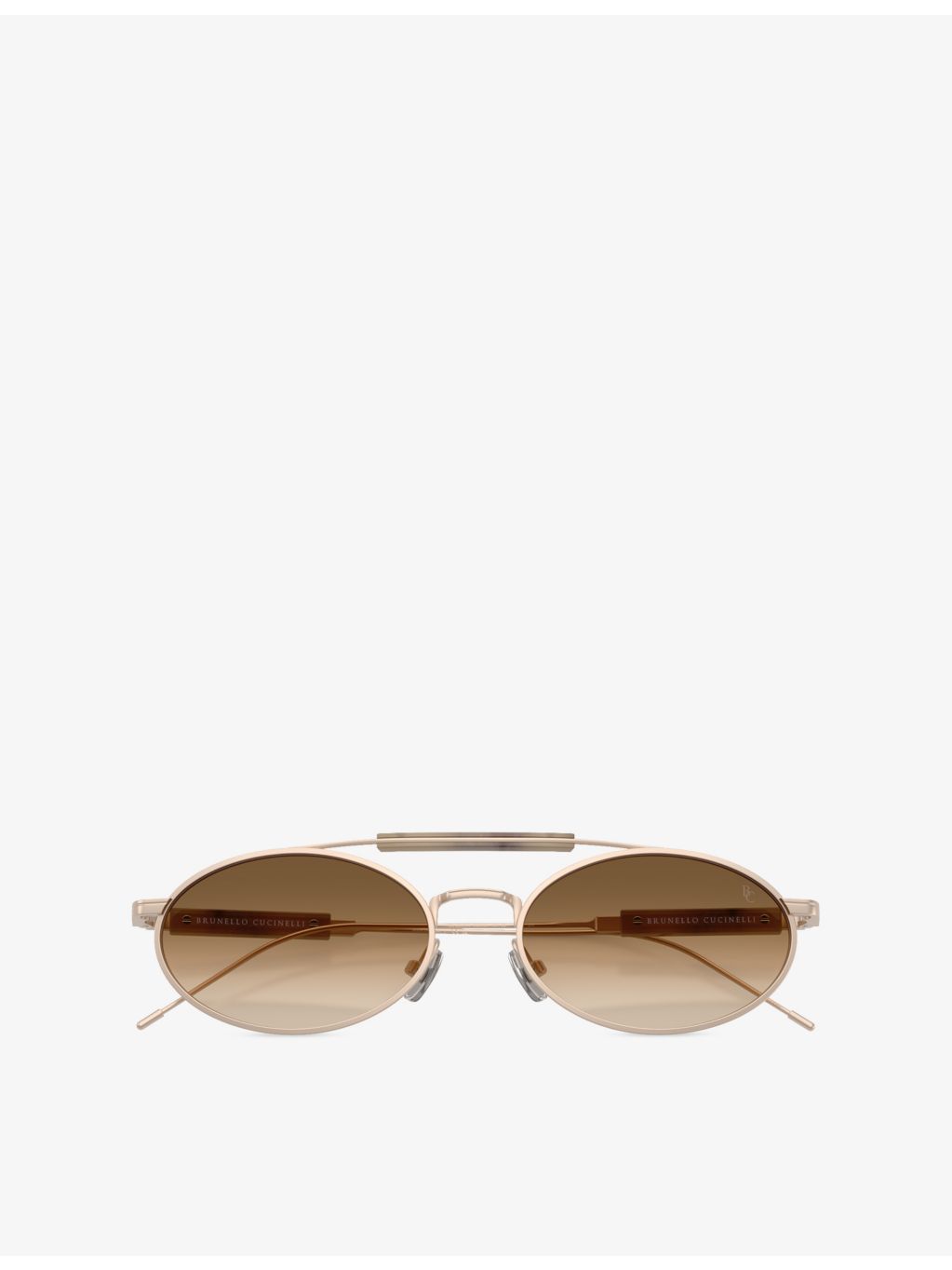 Brunello Cucinelli oval-frame metal sunglasses (British brand)