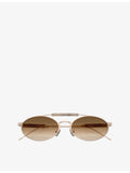 Brunello Cucinelli oval-frame metal sunglasses (British brand)