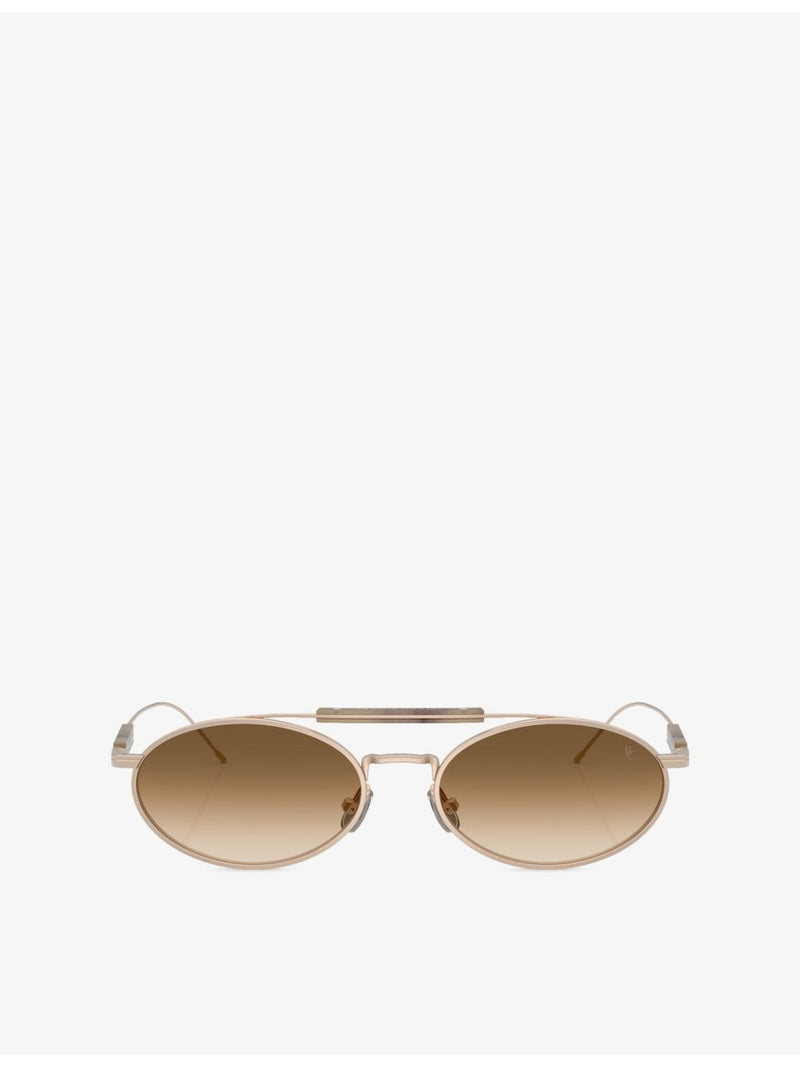 Brunello Cucinelli oval-frame metal sunglasses (British brand)