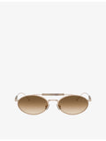 Brunello Cucinelli oval-frame metal sunglasses (British brand)