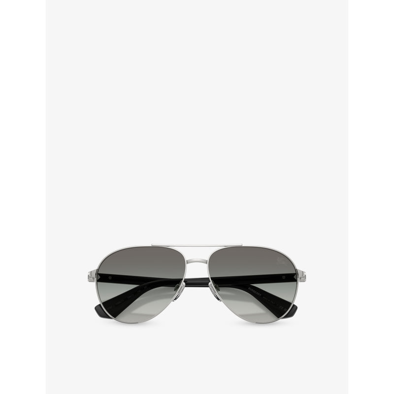 Burberry aviator frame metal sunglasses, UK version