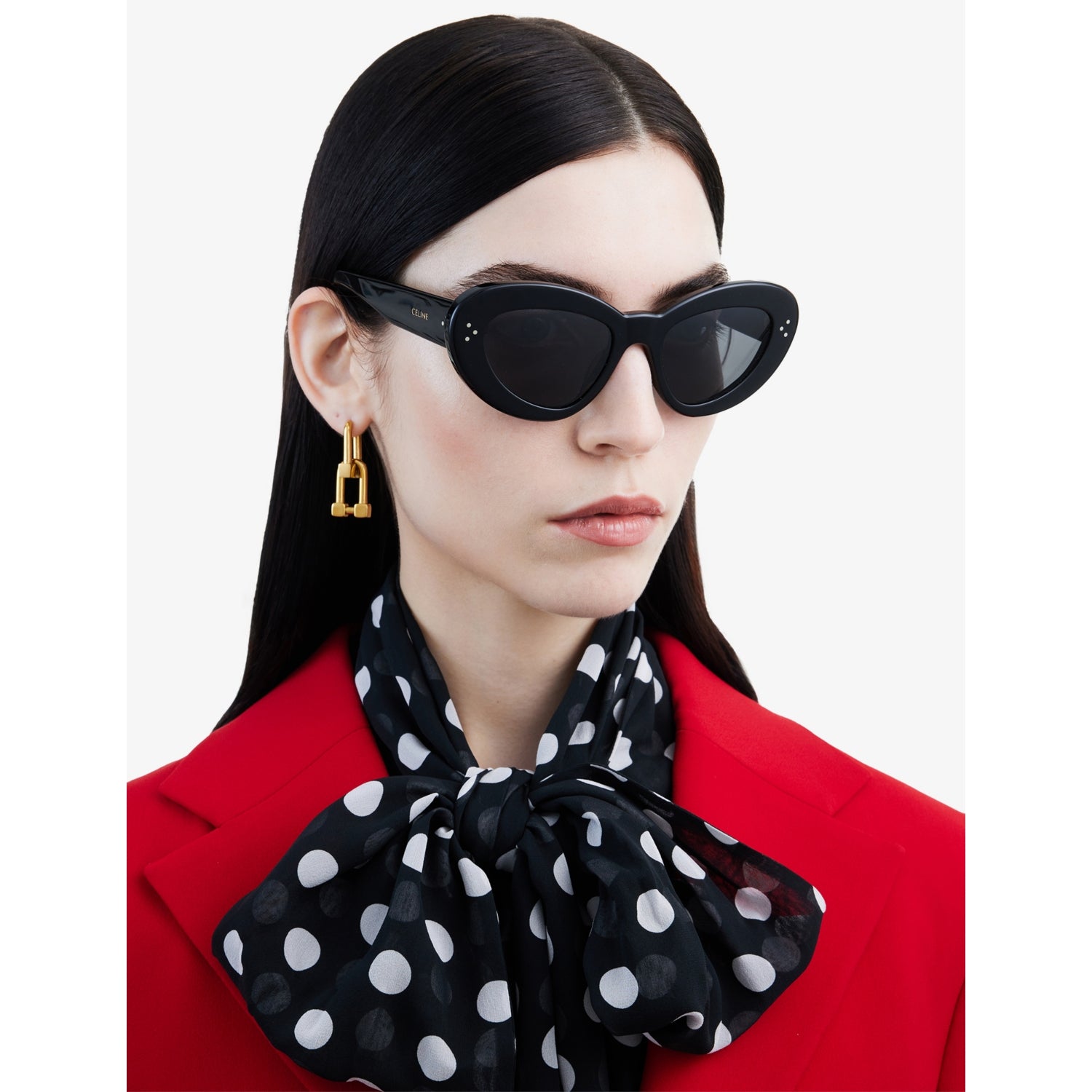 Celine 3-dots cat-eye acetate sunglasses CL40320U (British brand)