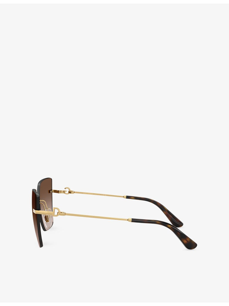 Dolce & Gabbana DG2321 cat-eye metal sunglasses (British brand)