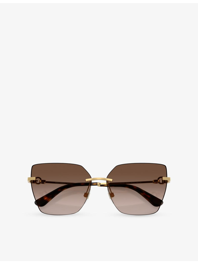 Dolce & Gabbana DG2321 cat-eye metal sunglasses (British brand)