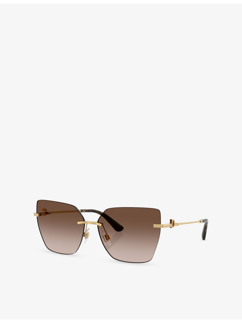 Dolce & Gabbana DG2321 cat-eye metal sunglasses (British brand)
