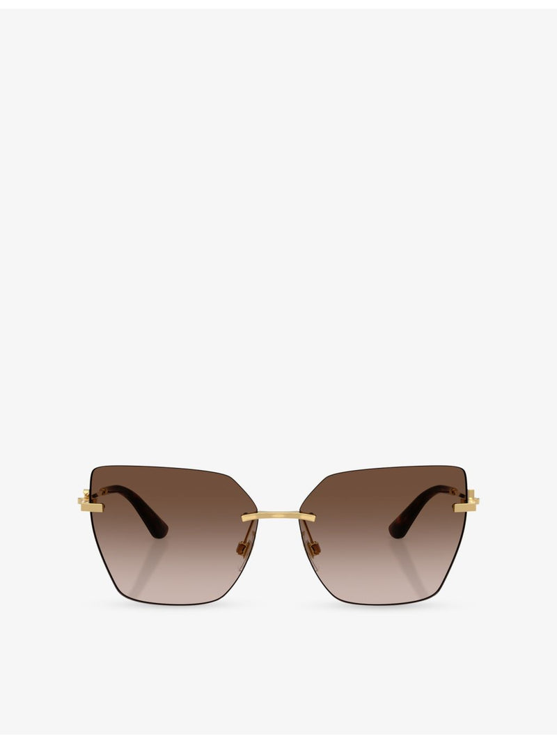 Dolce & Gabbana DG2321 cat-eye metal sunglasses (British brand)