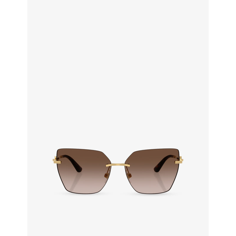Dolce & Gabbana DG2321 cat-eye metal sunglasses (British brand)