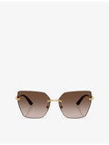 Dolce & Gabbana DG2321 cat-eye metal sunglasses (British brand)