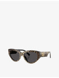 Dolce & Gabbana DG4514 cat-eye leopard-print acetate sunglasses, imported from the UK