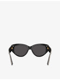 Dolce & Gabbana DG4514 cat-eye leopard-print acetate sunglasses, imported from the UK