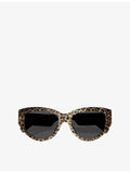 Dolce & Gabbana DG4514 cat-eye leopard-print acetate sunglasses, imported from the UK