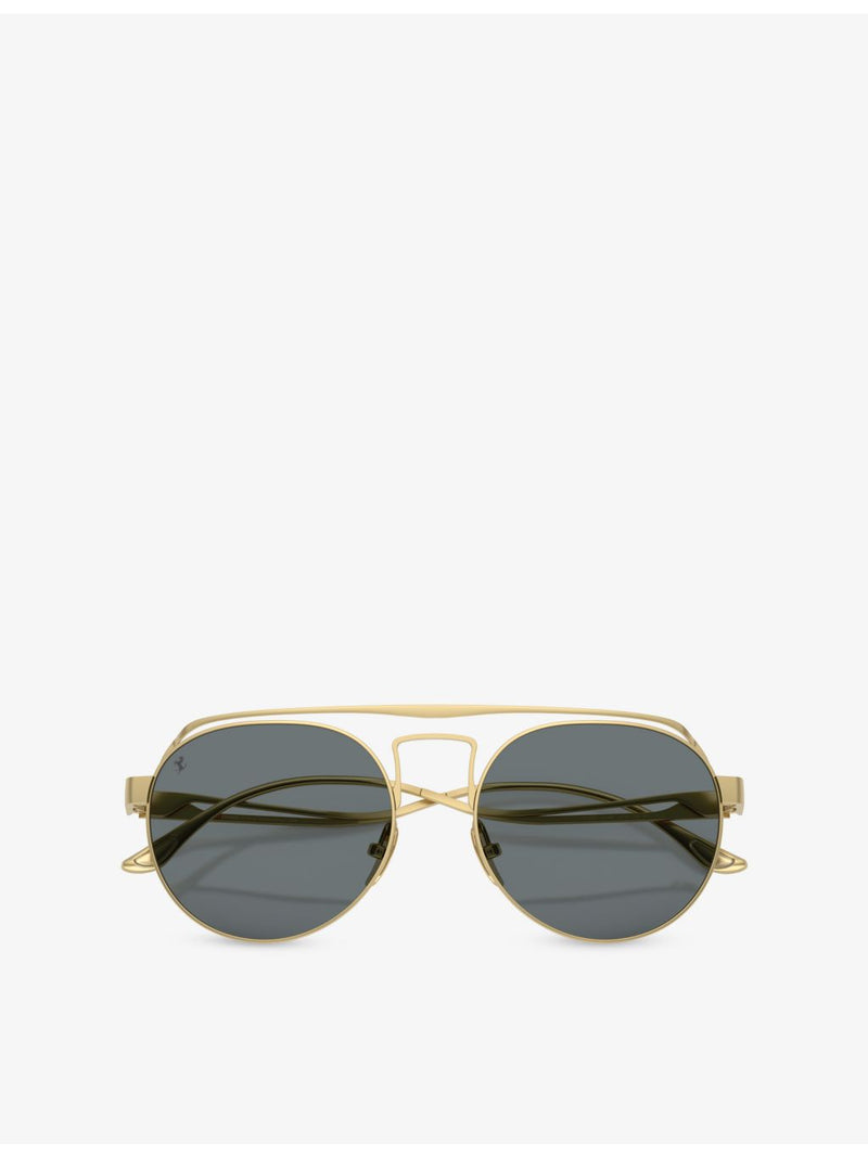 Ferrari FH1025T round-frame metal sunglasses, imported from the UK