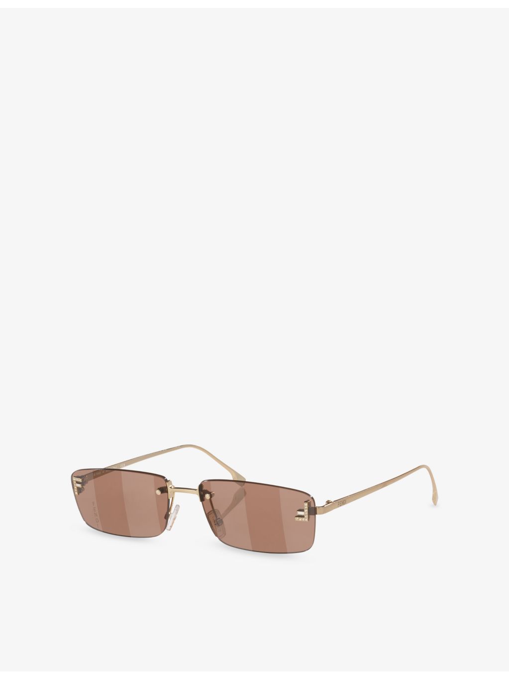 Fendi FE4172US square-frame metal sunglasses, imported from the UK
