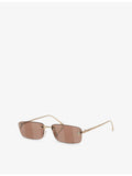 Fendi FE4172US square-frame metal sunglasses, imported from the UK
