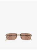 Fendi FE4172US square-frame metal sunglasses, imported from the UK
