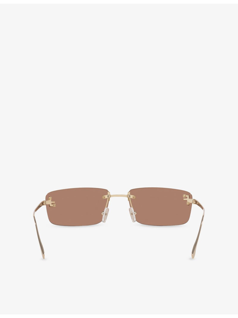 Fendi FE4172US square-frame metal sunglasses, imported from the UK