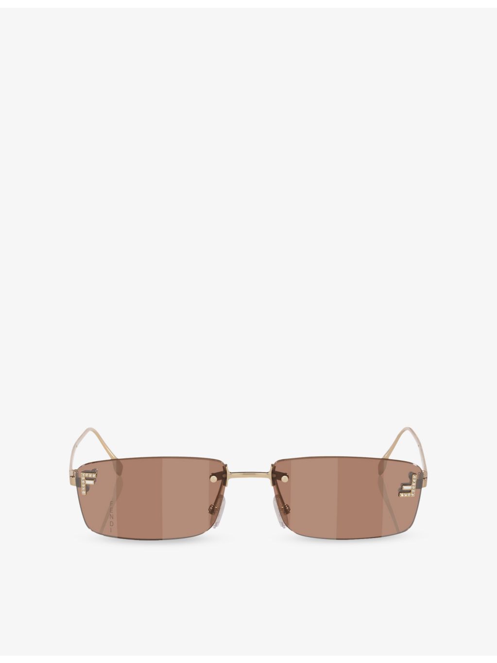 Fendi FE4172US square-frame metal sunglasses, imported from the UK