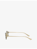 Jimmy Choo JC4020B oval-frame metal sunglasses, UK version