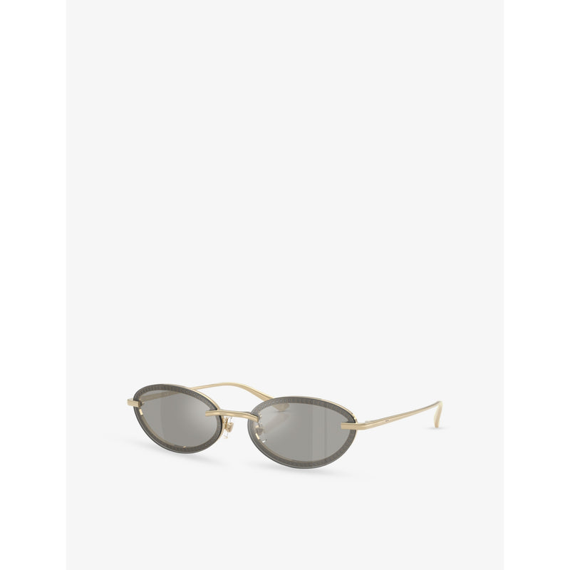 Jimmy Choo JC4020B oval-frame metal sunglasses, UK version