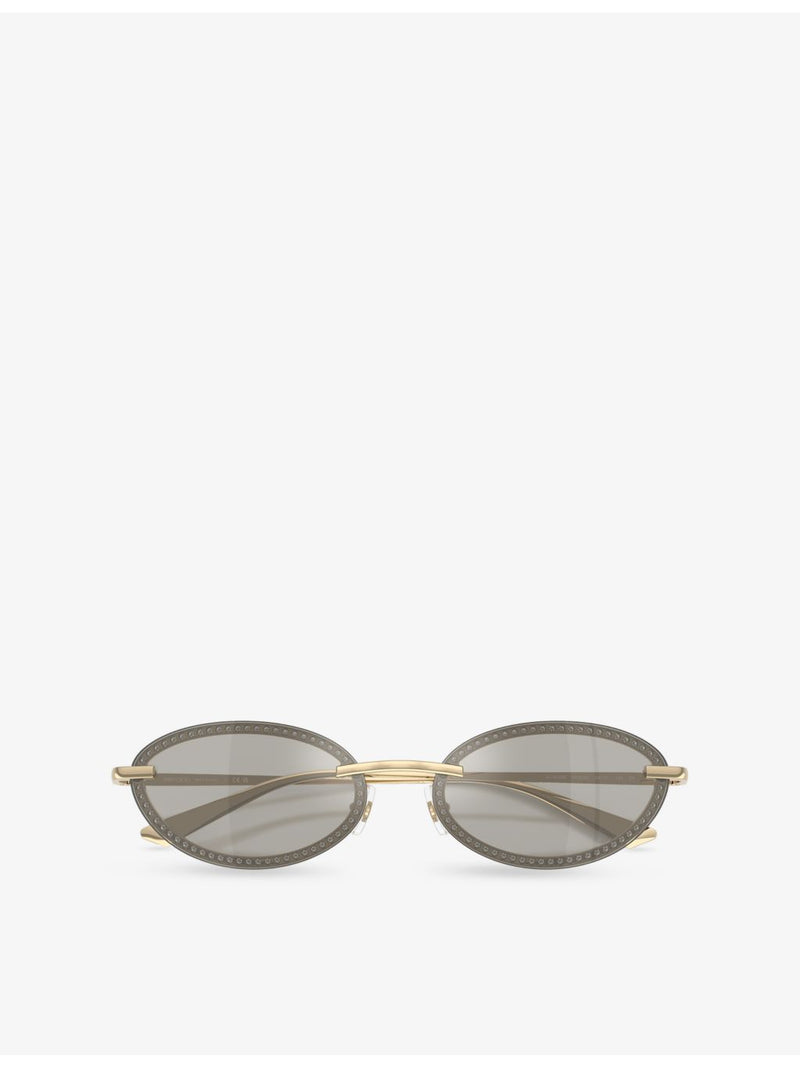 Jimmy Choo JC4020B oval-frame metal sunglasses, UK version