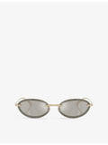 Jimmy Choo JC4020B oval-frame metal sunglasses, UK version
