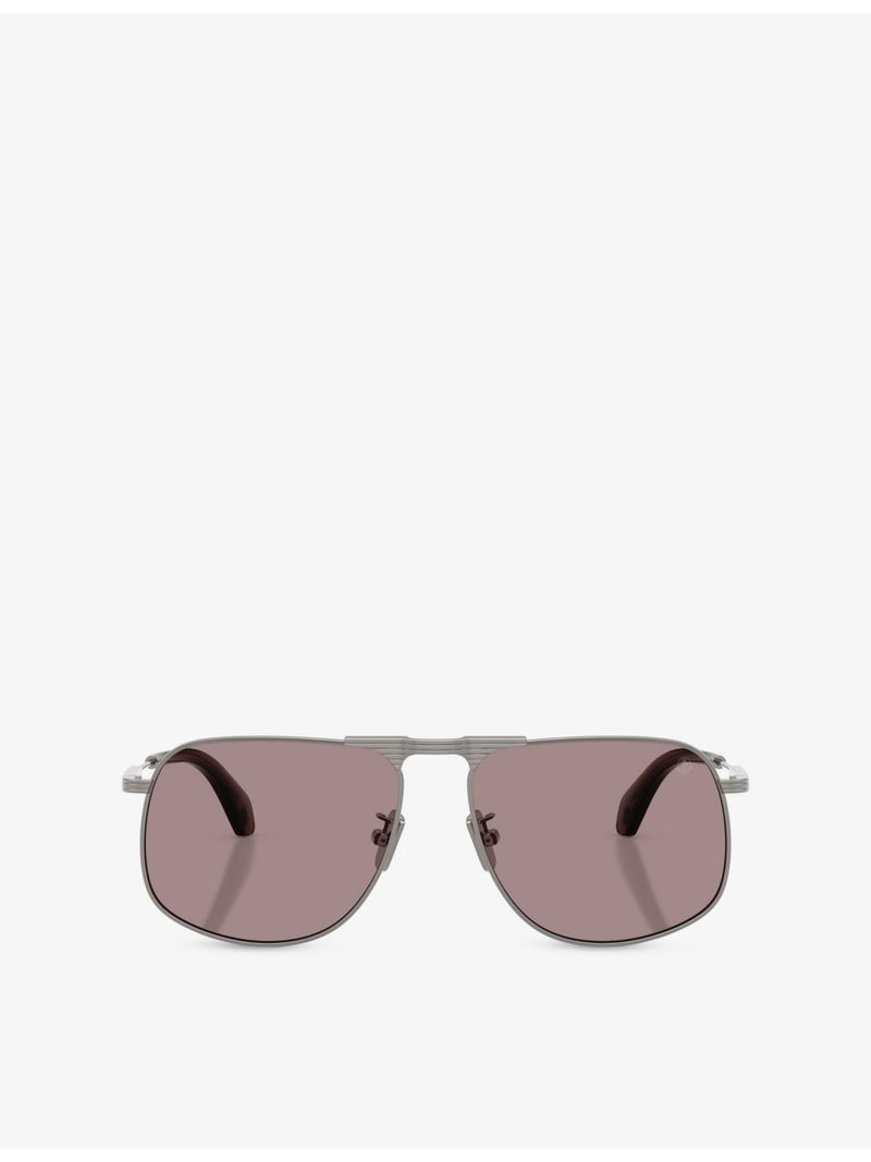 Moncler ME4014 aviator metal sunglasses (British brand)