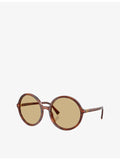 Miu Miu MU B02S round-frame acetate sunglasses with gold-tone hardware, UK version